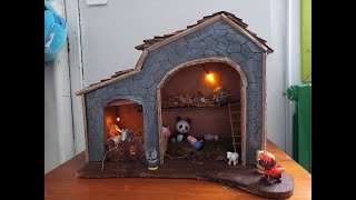 boite ou berceau de Jésus pour crèche de Noël en origami creche for christmas [upl. by Htur]