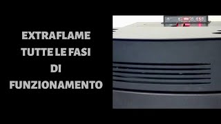 STUFA a pellet NORDICA EXTRAFLAME tutte le fasi di funzionamento [upl. by Ailec]