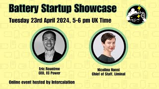 Battery Startup Showcase April 2024 [upl. by Cornwall543]