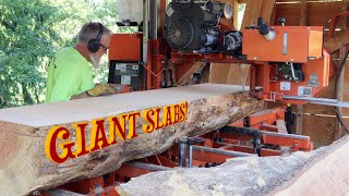 Milling Massive Wedding Bench Slabs [upl. by Aniwde489]