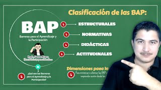 Qué son las Barreras para el Aprendizaje y la Participación BAP y cuál es su clasificación [upl. by Yenduhc819]