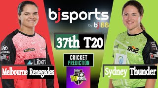 WBBL 2024  Melbourne Renegades W vs Sydney Thunder W 37th Match Prediction  live cricket match [upl. by Yeca569]