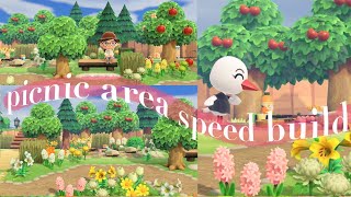 picnic area speed build  animal crossing new horizons [upl. by O'Rourke]