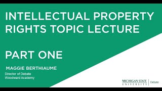 Intellectual Property Rights Topic Lecture  Part 1 [upl. by Adrien624]