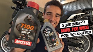 DIFERENĂ‡AS ENTRE MOTUL 7100 10W30 E MOBIL 100 SINTĂ‰TICO 10W30  LINHA MOTOS HONDA [upl. by Joslyn]