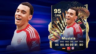 FC 24 JAMAL MUSIALA 95 TOTS PLAYER REVIEW I FC 24 ULTIMATE TEAM [upl. by Joshua]