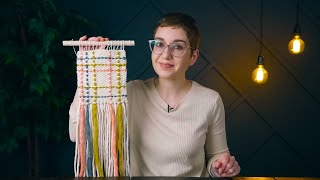 How to weave EASY plaid amp vertical stripes [upl. by Bouley430]