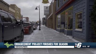 Downtown Negaunee enhancement project finishes for the season [upl. by Vidovik]