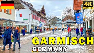 🇩🇪 GERMANY GARMISCHPARTENKIRCHEN Walking tour in a town in the German Alps  4K HDR 60fps [upl. by Adela]