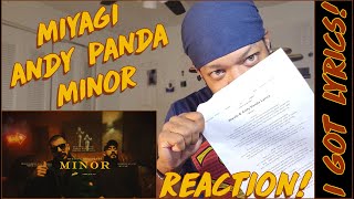 😁I GOT LYRICS📝  Miyagi amp Andy Panda  Minor Mood Video  REACTION [upl. by Martha510]