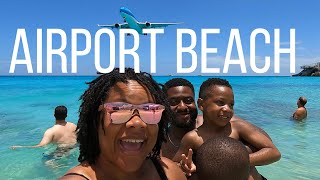 St Maarten AIRPORT BEACH  an amazing AQUASHOW aboard SYMPHONY OF THE SEAS [upl. by Felike]