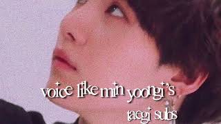 voice like yoongi’s ☆ taegi subs [upl. by Tamra391]