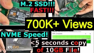 Upgrade to M2 SSD on ANY Desktop PC PCIe 4x Adapter install and Testing Samsung 970 Evo [upl. by Acinnad608]