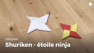 Comment faire un Shuriken  Étoile Ninja en papier  Origami [upl. by Olatha922]