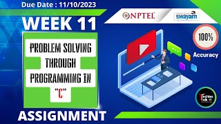 NPTEL Problem Solving Through Programming In C Week11 Quiz Assignment Solution  July 2023 nptel [upl. by Hayott343]