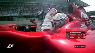 Raikkonen Wins ThreeWay Title Battle in Sao Paulo  2007 Brazilian Grand Prix [upl. by Nol]