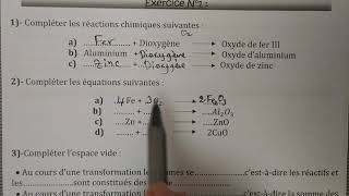 Série dexercices sur loxydation de quelques métaux dans lair humide 3AC international [upl. by Naibaf338]