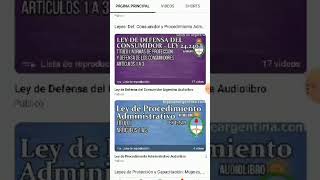 Audiolibros de Derecho Argentino en YouTube ideales para estudiantes de Abogacía en Argentina [upl. by Onitrof883]