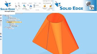 Solid edge Sheet Metal tutorial I Calculate hopper in Flat pattern I Solid edge tutorial [upl. by Kall30]