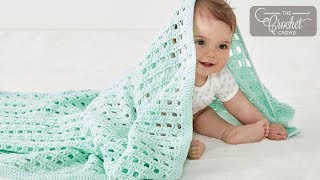 Easy Happy Baby Crochet Baby Blanket [upl. by Bergstein]