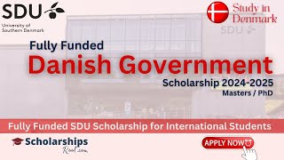 Danish Government Scholarship 2024 at Southern Denmark University SDU  Fully Funded Scholarships [upl. by Tybi]