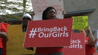 Protest outside Nigerian Embassy in US over missing girls [upl. by Barger]