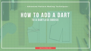 Advanced Pattern Making Techniques Adding a dart to a dartless pattern full bust adjustment [upl. by Nur]