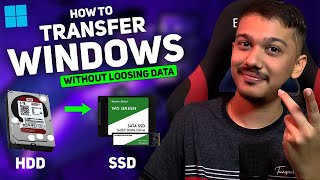 Transfer Windows From HDD to SSD Without Loosing Apps amp Data FREE [upl. by Ayekin415]