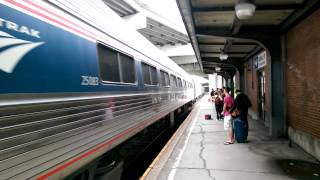 Amtraks Maple Leaf train 64 arriving at Buffalo [upl. by Snell]