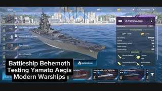 Battleship Behemoth  Testing Yamato Aegis  Modern Warships [upl. by Ganny]