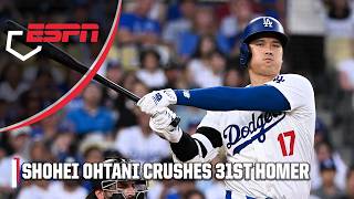 SHOHEI OHTANI CRUSHES his 31st HOMER of the season 🔥  ESPN MLB [upl. by Gershon]