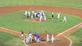 TCU baseball final out Super Regional celebration [upl. by Treble]