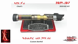 Chads Custom Starfall quotVaderkillerquot Neopixel Lightsaber with Proffie [upl. by Atirahs]