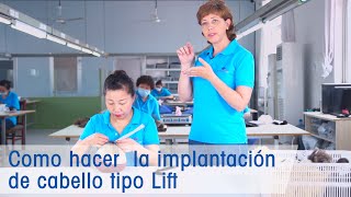 Cómo hacer una prótesis capilar de PU con implantación del cabello tipo Lift  New Times Hair [upl. by Ived714]