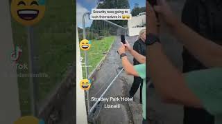 Stradey Park Hotel Security now scared [upl. by Refinnaj]