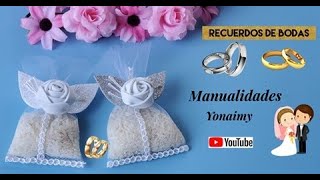 👰🤵 RECUERDOS DE BODA FACILES DE HACER Y 😲 SIN COSER [upl. by Telracs]