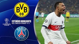 Borussia Dortmund vs PSG Extended Highlights  UCL Group Stage MD 6  CBS Sports Golazo [upl. by Annol]