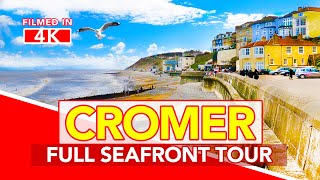 CROMER  Full tour of the seafront in Cromer Norfolk  4k Virtual Walk [upl. by Patin]