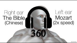 Mozart 2x speed Bible chinese but the audio rotates 360º accelerated learning experience [upl. by Jahdol727]