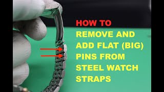 REMOVE AND ADD LINKS FROM FLAT PIN WATCH STRAPS Seiko style bracelets [upl. by Llehcear922]