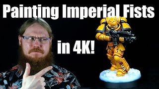 Painting an Imperial Fist with quotZenithal Contrastquot method in 4K [upl. by Daisy]