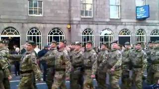 4 SCOTS Homecoming Parade from Afghanistan  Aberdeen 1 December 2011 [upl. by Ailet]