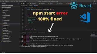 npm start not working  How to fix npm error React  npm start error React js  npm start in vs code [upl. by Clardy]