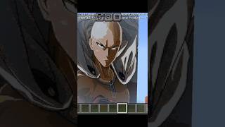 Saitama pixel art in Minecraft ll shorts minecraft shortfeed [upl. by Defant]