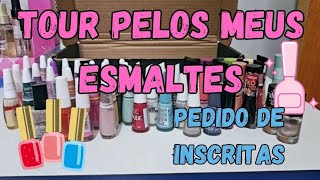 Tour pelos meu ESMALTES Pedido de inscritas 😊🌸💅 [upl. by Loralyn526]