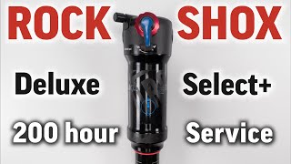 Rockshox Deluxe Select  plus shock 200 and 50 hour full service guide for beginners YOU can do it [upl. by Doownel]