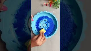 Plate art plate painting ideas Lippan art youtubeshorts shorts diy [upl. by Ardnosak]