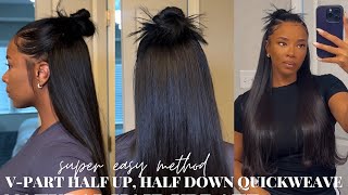 how to v part half up half down with no leavout [upl. by Tania276]