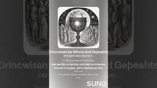 Drincwisan be Winne ond Geþeahte  Old English Drinking Ballad Genreated by AI in AngloSaxon [upl. by Us950]