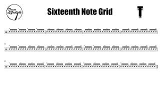 Timing Test  Sixteenth Note Grid [upl. by Kciredorb]